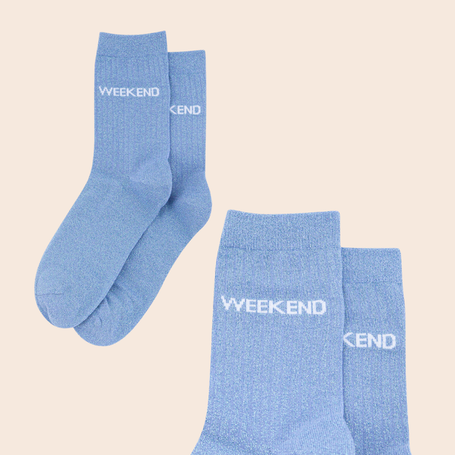 Cotton Glitter Quote Socks