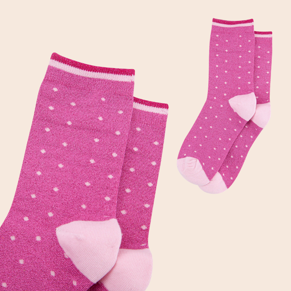 Patterned Cotton Glitter Socks