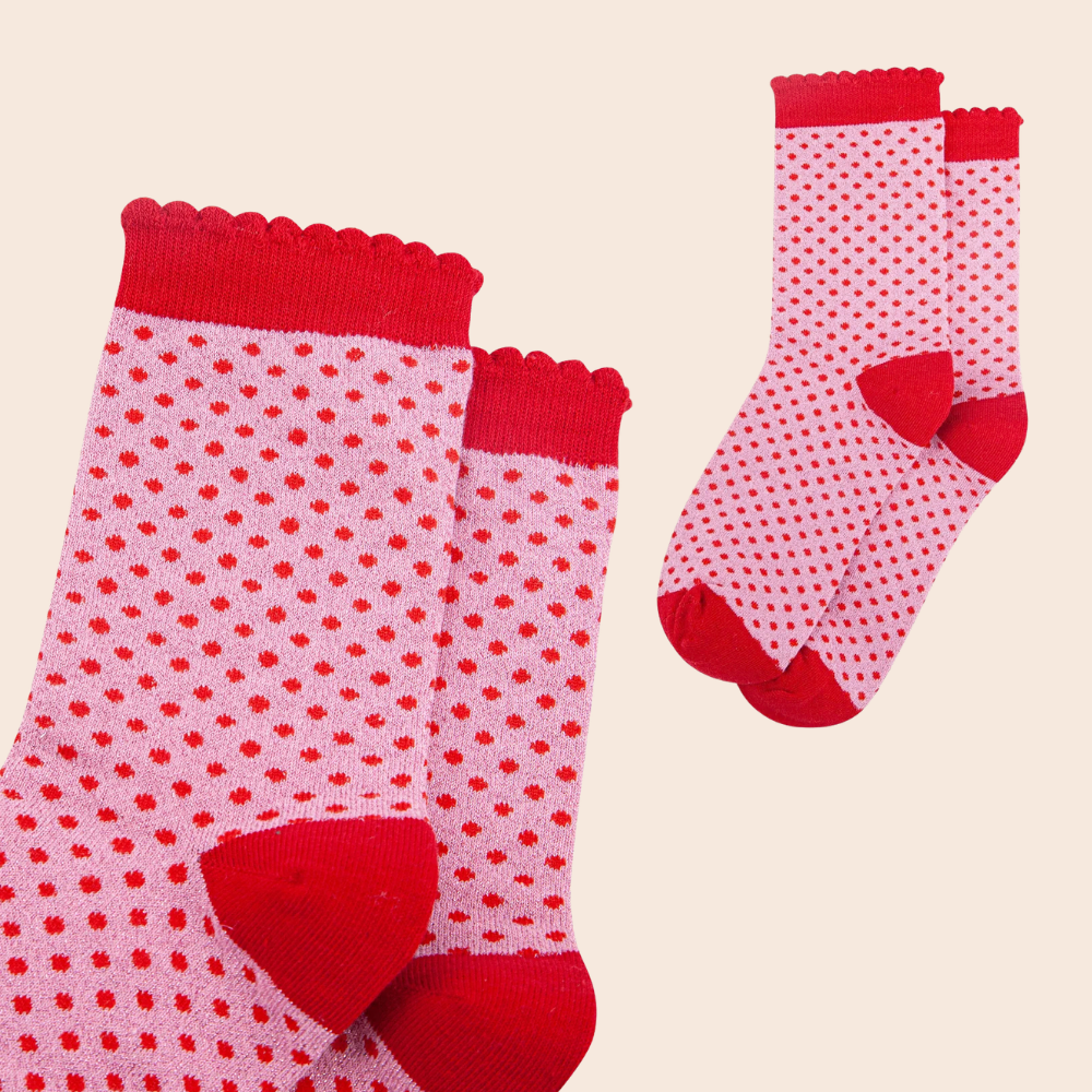 Patterned Cotton Glitter Socks