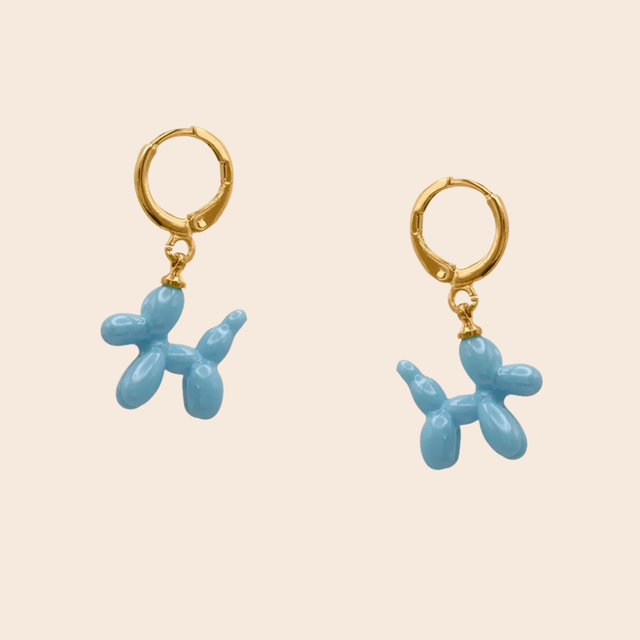 Balloon Dog Hoop Earrings