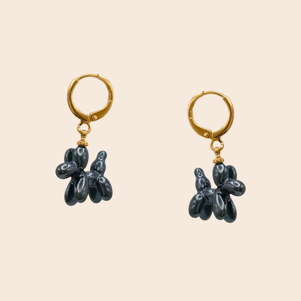 Balloon Dog Hoop Earrings