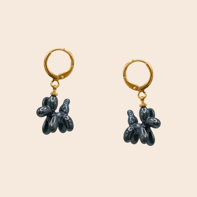 Balloon Dog Hoop Earrings