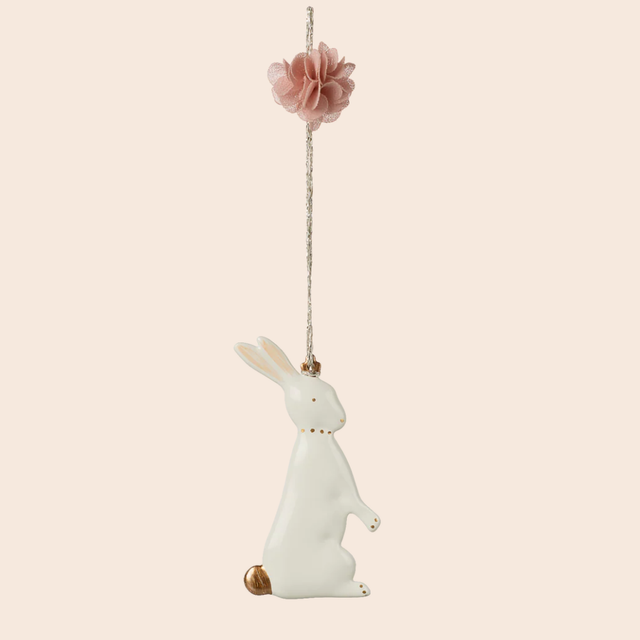 Standing Metal Bunny Ornament