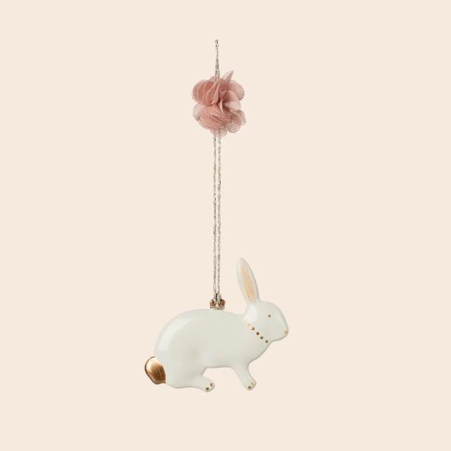 Sitting Metal Bunny Ornament