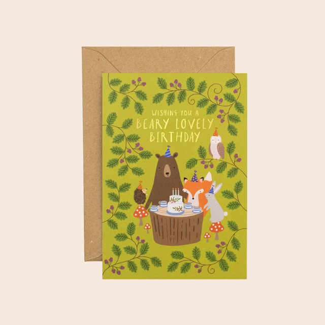 Woodland Party Birthday Card