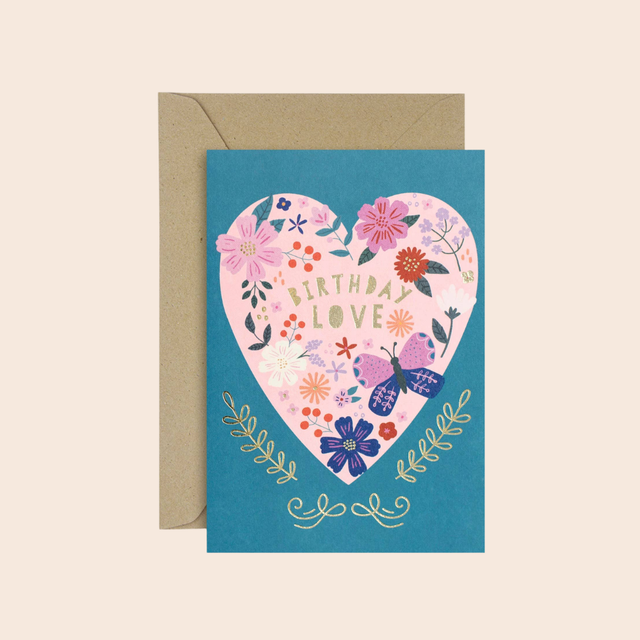 Birthday Love Heart Card