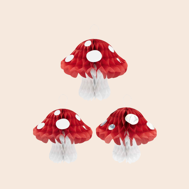 Honeycomb Mushroom Decorations
