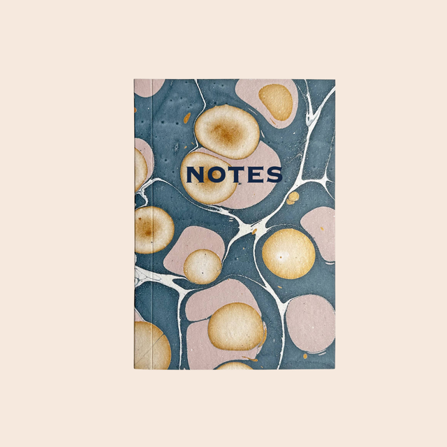 Hand Marbled Blue Notebook
