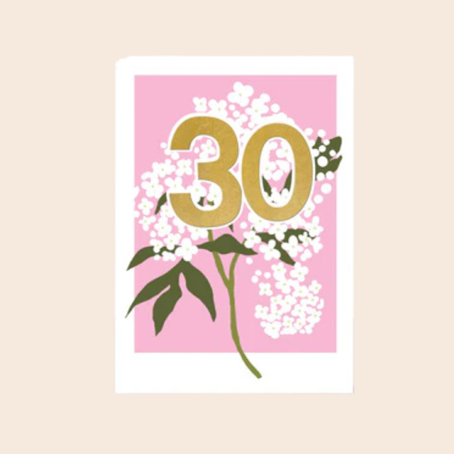 Age 30 Floral Card