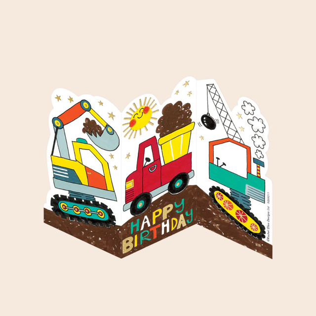 Birthday Diggers Fold Out Card
