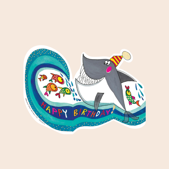 Birthday Shark Fold Out Card