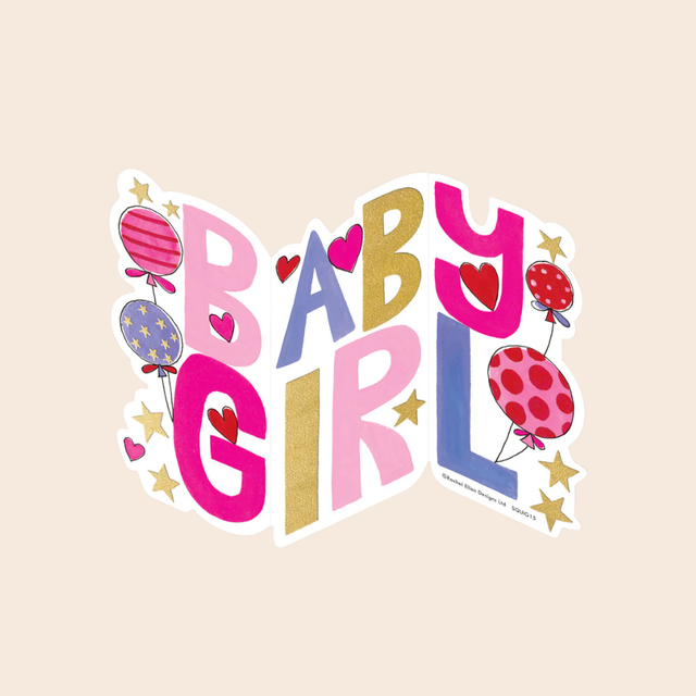 Baby Girl Fold Out Card