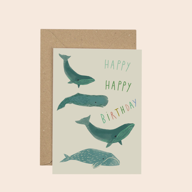 Birthday Whales Card