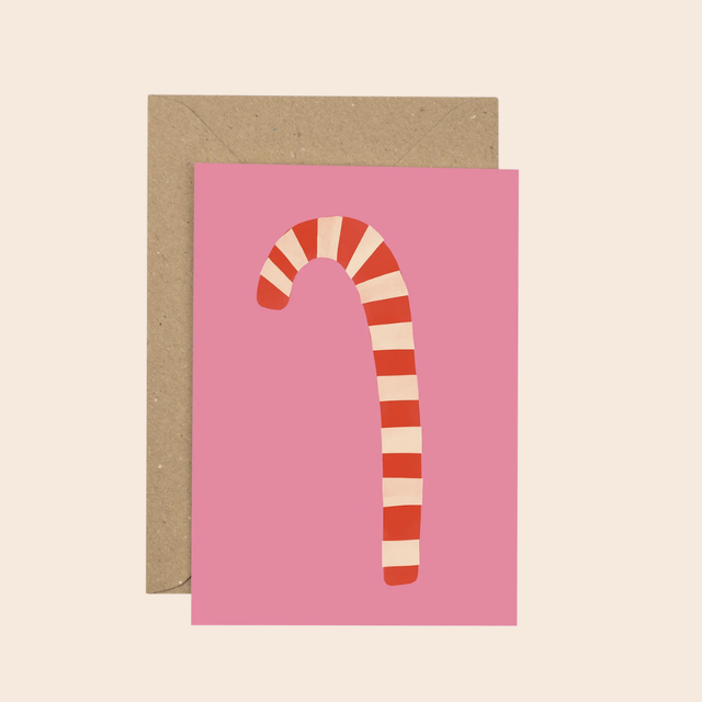 Candy Cane Pink Card