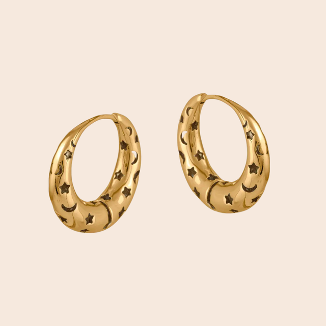 Selena Celestial Hoop Earrings