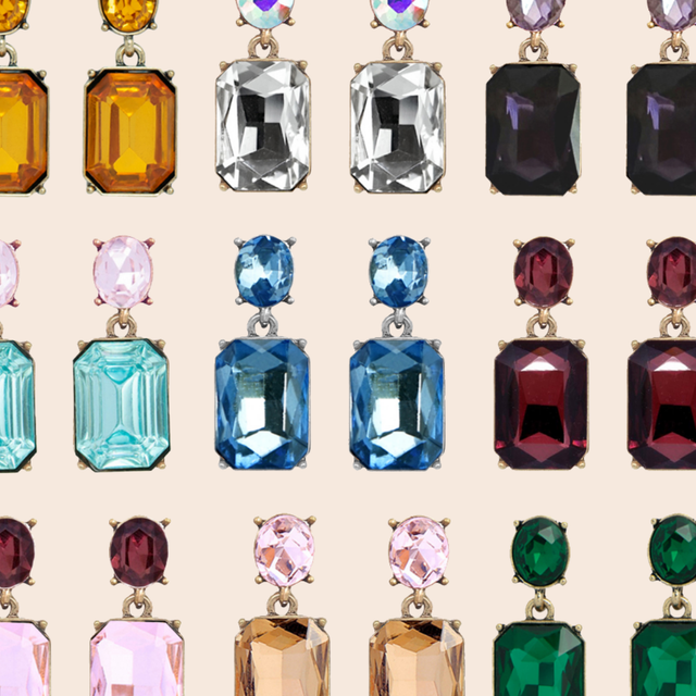 Oval Twin Gem Post Earrings