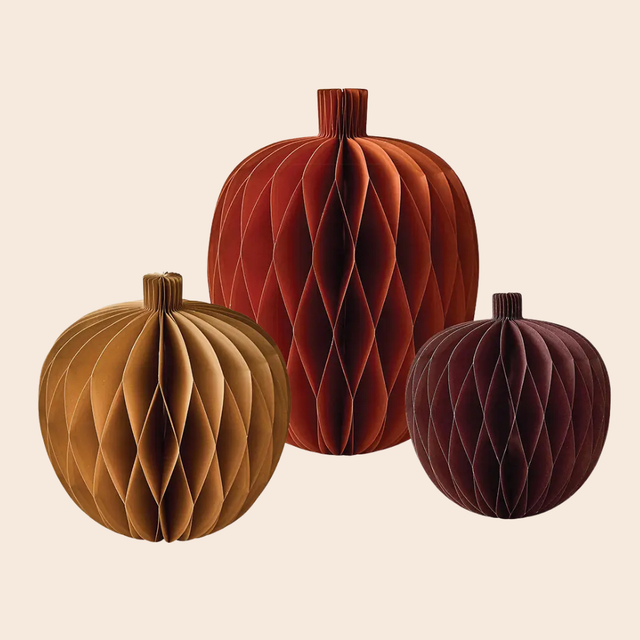 Honeycomb Paper Pumpkin Set