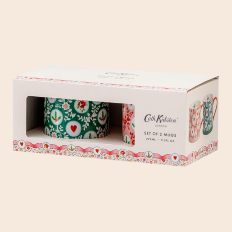 Set Of 2 Holly Spots Mollie Mugs