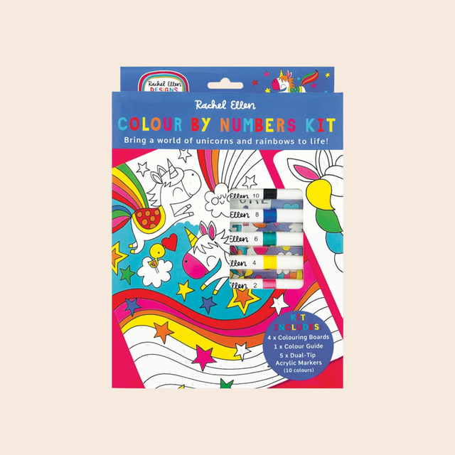 Unicorns & Rainbows Colour by Numbers Kit