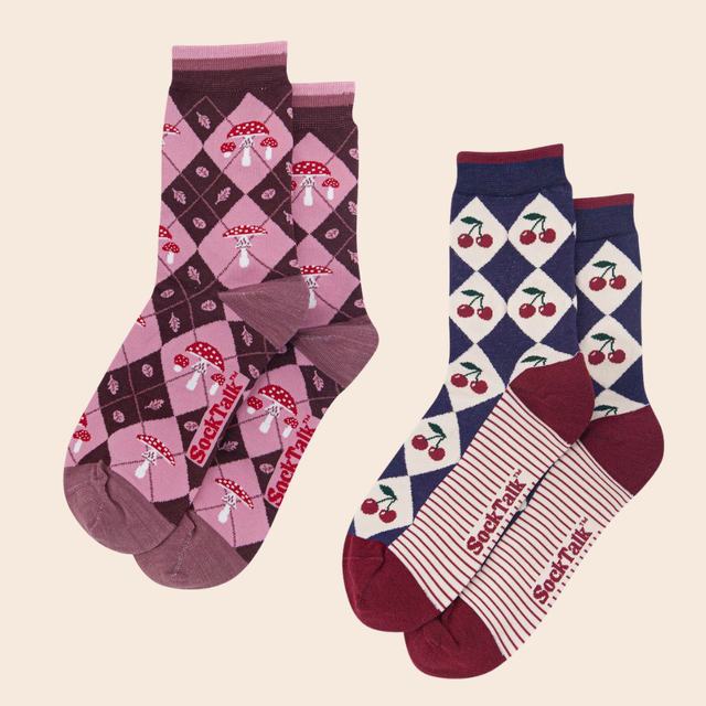 Women's Patterned Argyle Socks