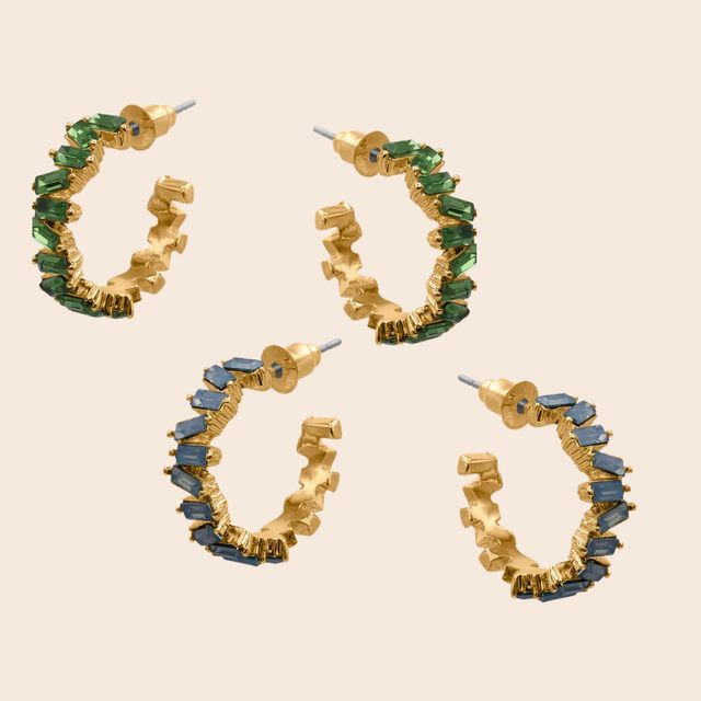 Sirens Gem Hoop Earrings