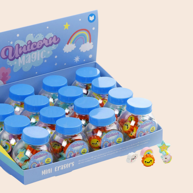 Jar of Mini Unicorn Magic Erasers