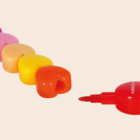 Stackable Heart Crayons