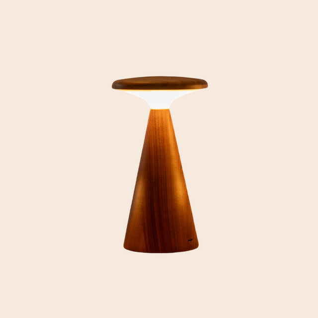 Mini Sylva Table Lamp: Walnut