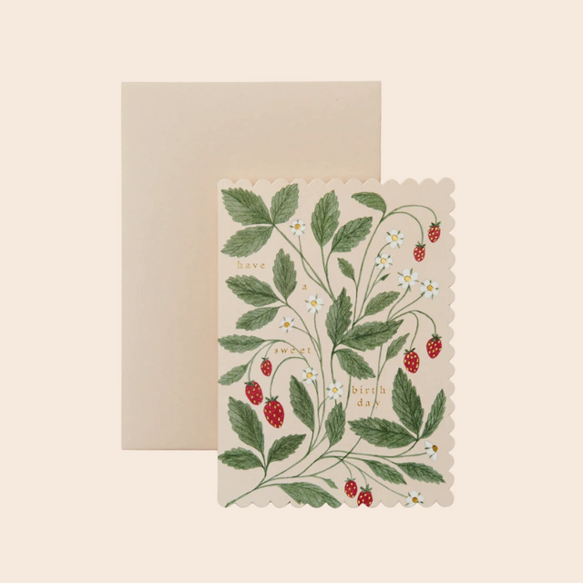Sweet Strawberries Birthday Card