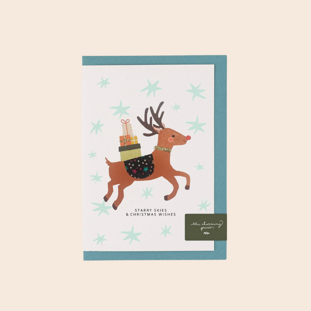 Liberty Reindeer Christmas Card