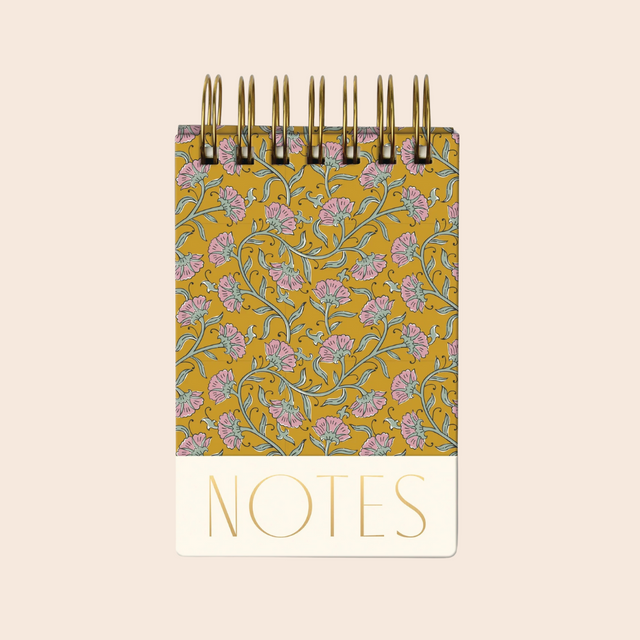 Vintage Floral Chunky Wired Notepad
