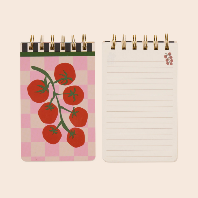 Tomato Vine Twin Wire Notepad