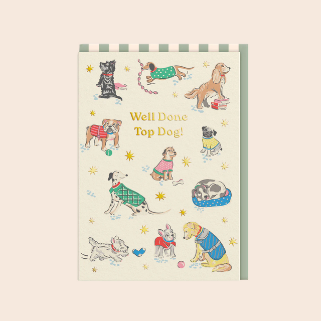 Top Dog Congratulations Card