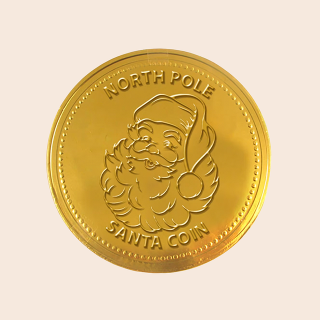 North Pole Santa Chocolate Coin