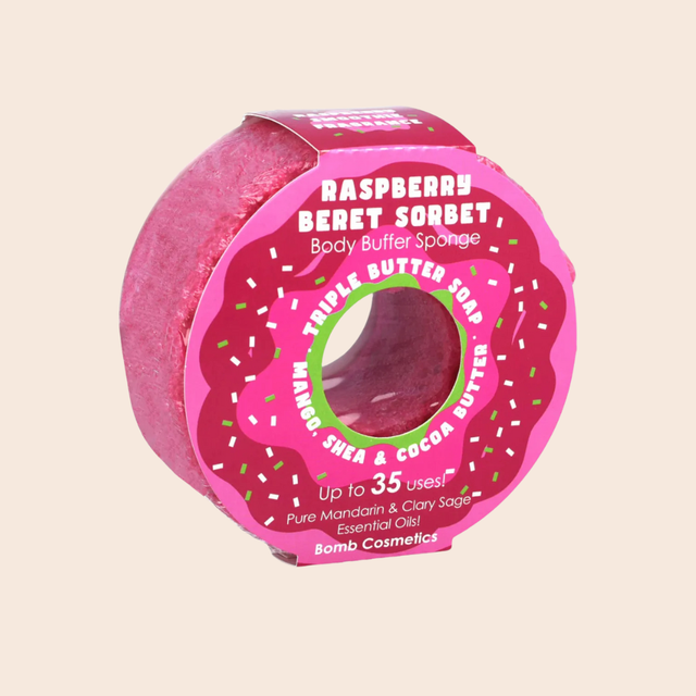 Raspberry Beret Donut Body Buffer
