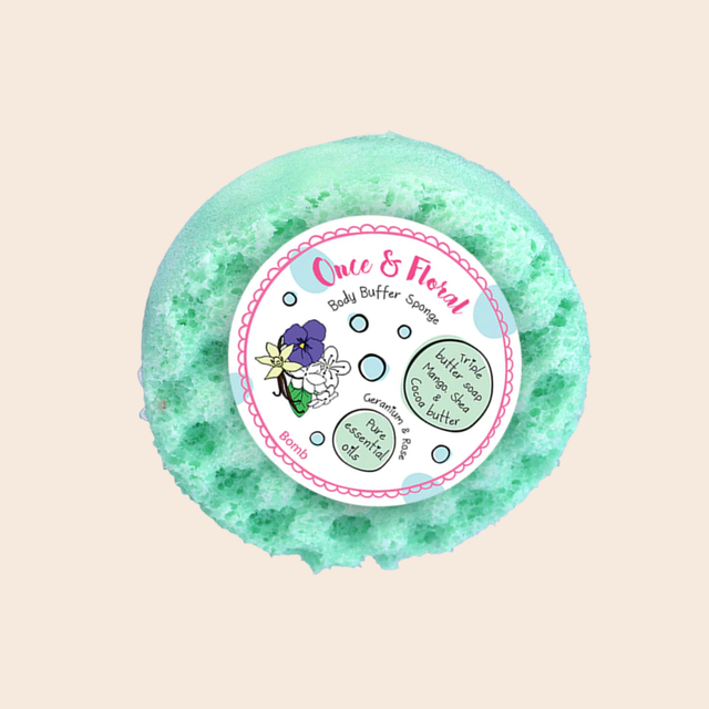 Once and Floral Body Buffer Sponge