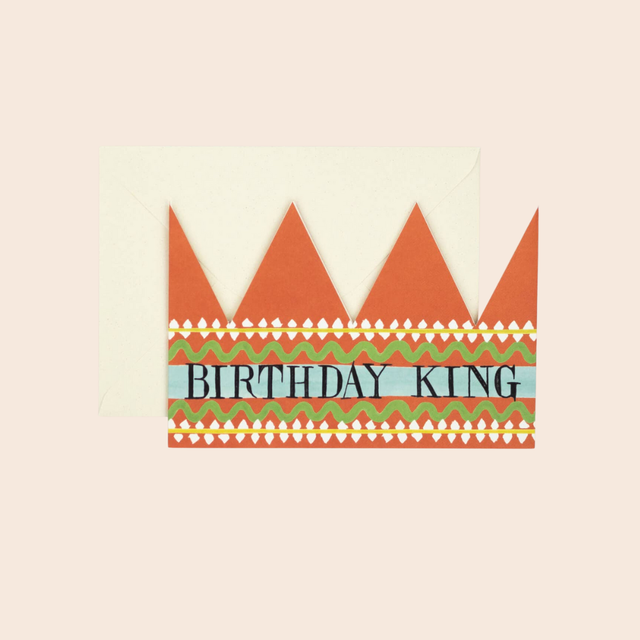 Birthday King Party Hat Card