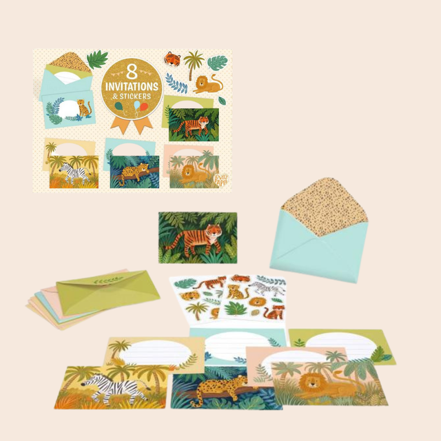 Jungle Animal Invitation Cards