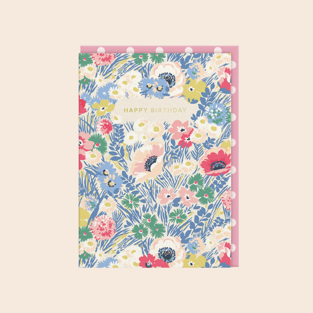 Floral Meadow Birthday Card
