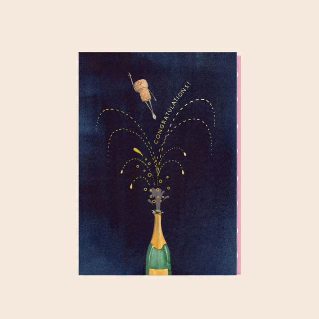 Congrats Champagne Greeting Card