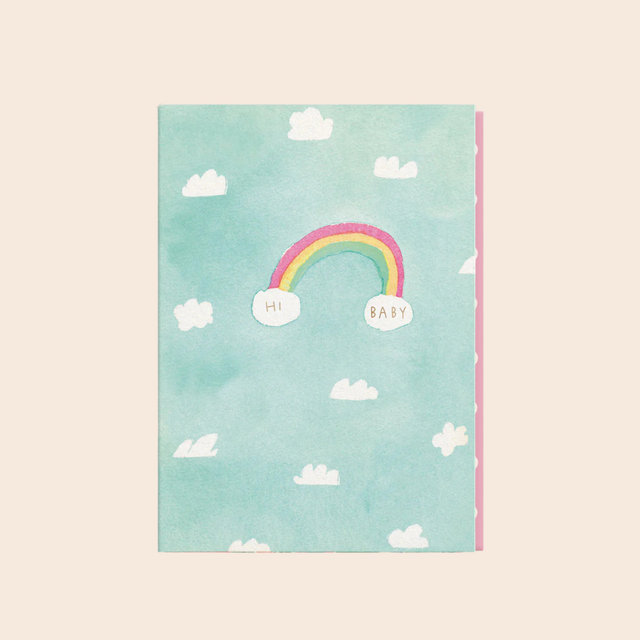 Hi Baby Rainbow Card