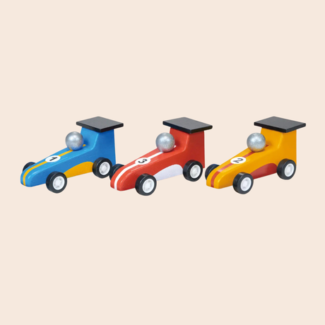 Wooden Pull Back Racers