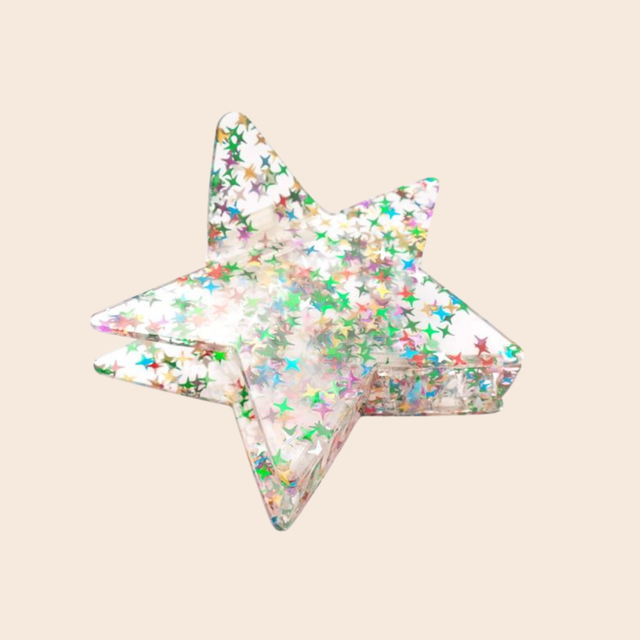 Confetti Star Acrylic Claw Clip