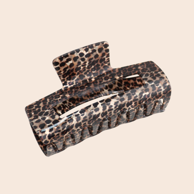 Rectangle Leopard Print Hair Clip