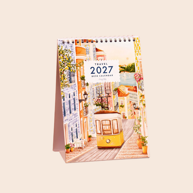 2027 Travel: Desk Calendar