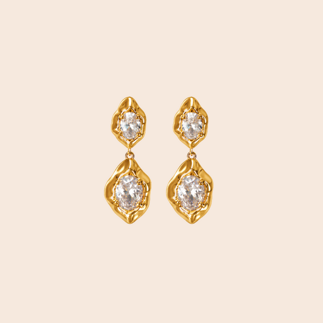 Molten Double Drop Earrings