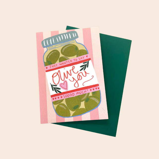 'Olive You' Jar Card