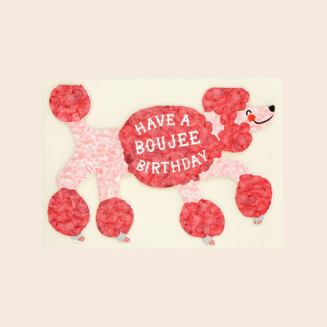 Boujee Birthday Poodle Card