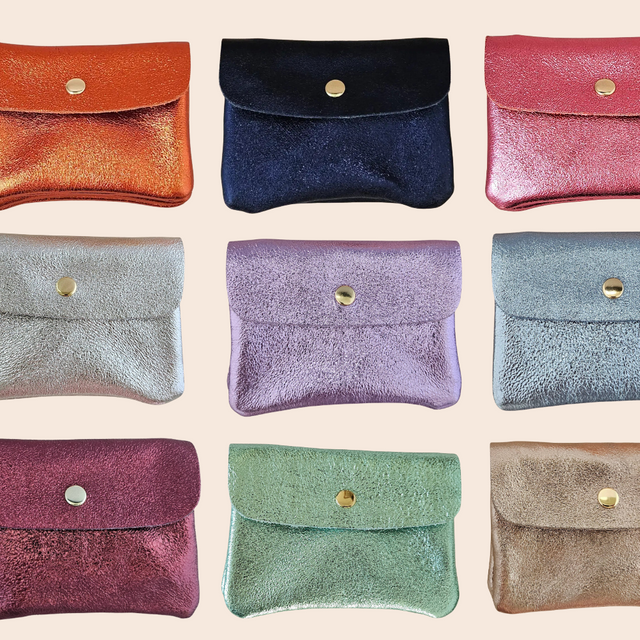 Metallic Leather Purses