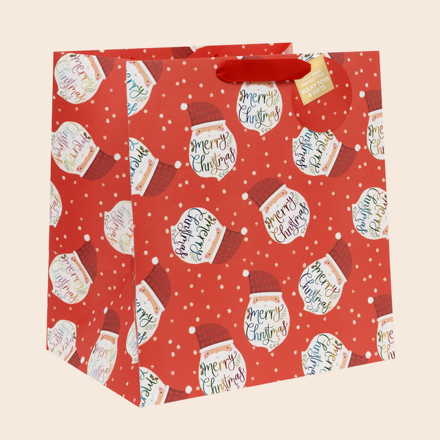 Santa Christmas Shopper Gift Bag